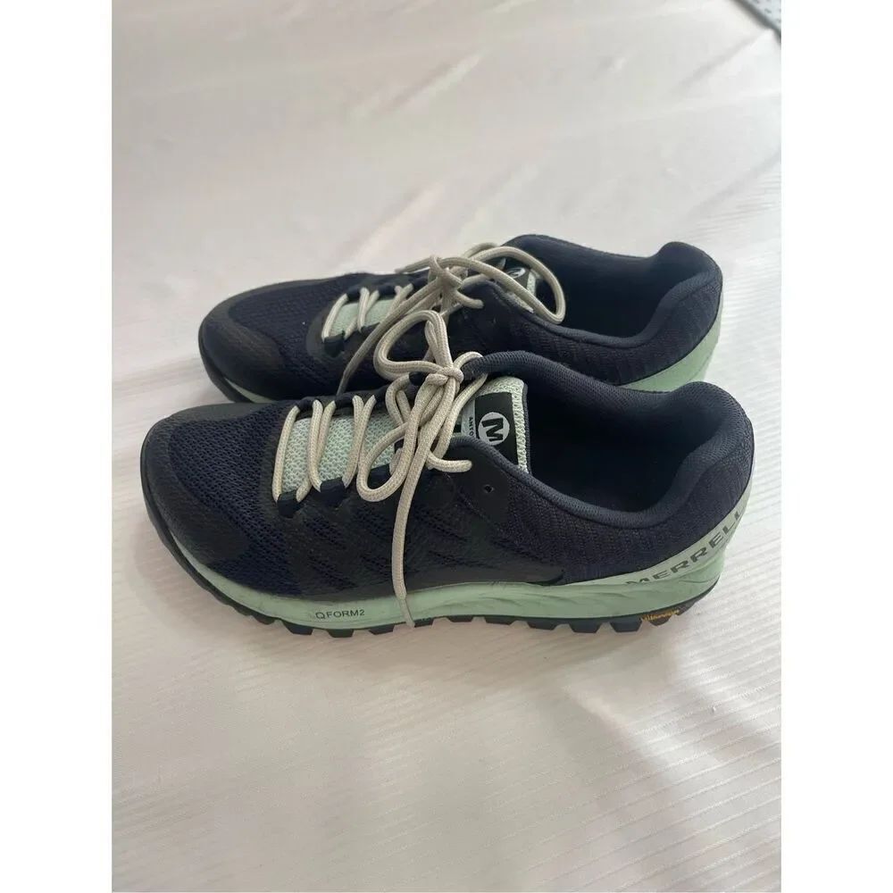 Merrell Antora 2 WOMENS Blue Green Lace Up Hiking Trail Running Shoes SIZE 6.5 6